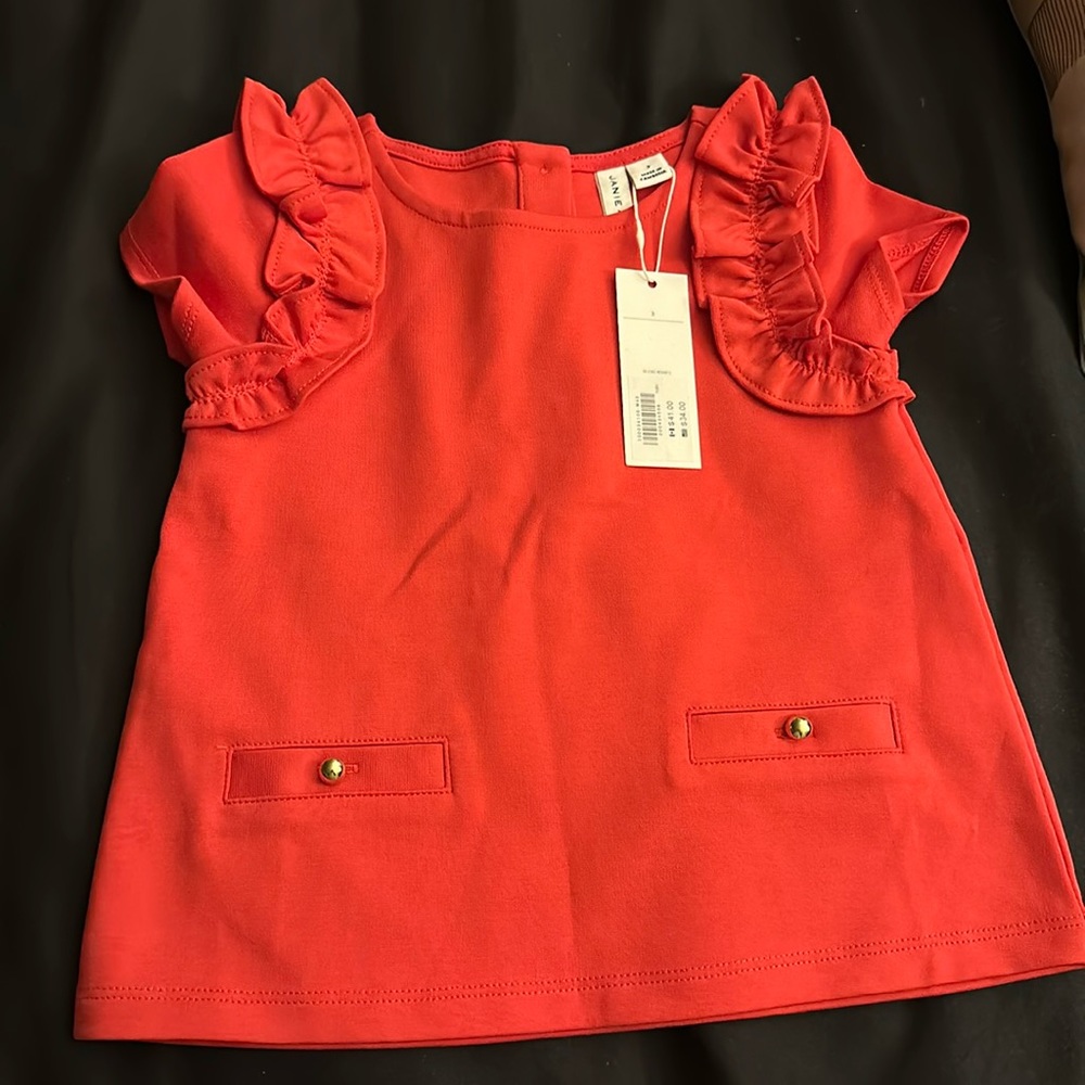 NWT Girls size 3 Janie and Jack red shirt